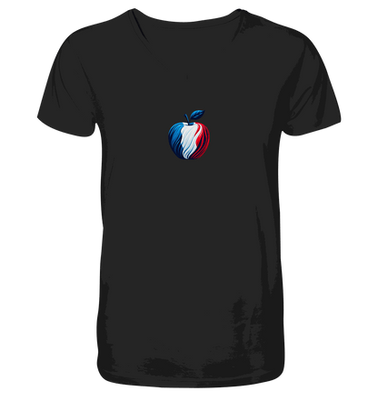 Fußball EM France Apfel - V-Neck Shirt