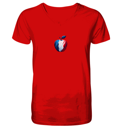 Fußball EM France Apfel - V-Neck Shirt