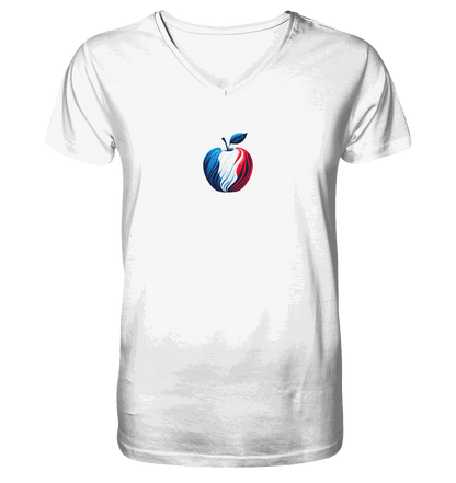 Fußball EM France Apfel - V-Neck Shirt