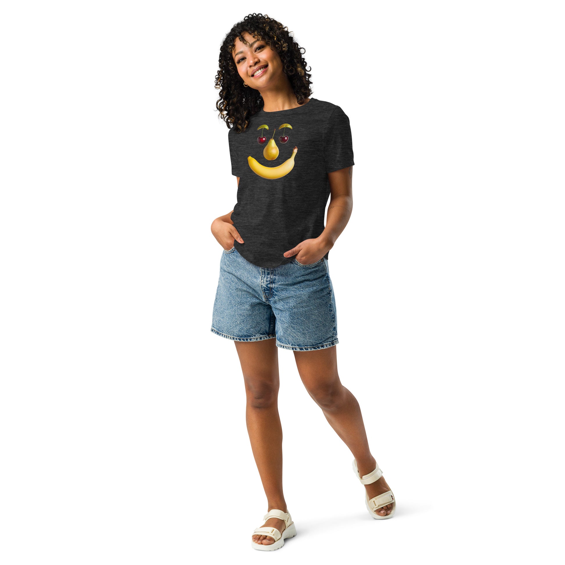 Lockeres Smiley Damen-T-Shirt 