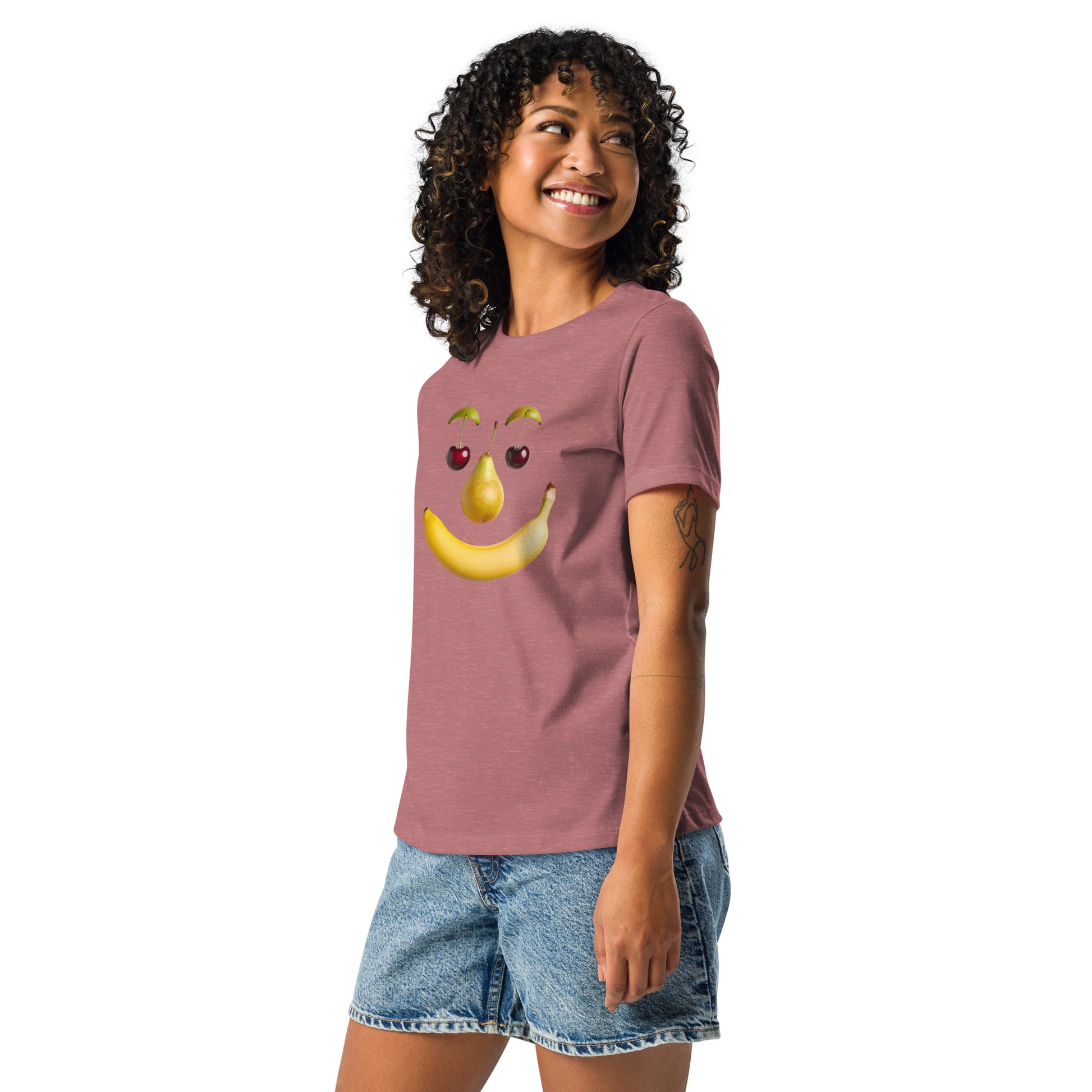 Lockeres Smiley Damen-T-Shirt 