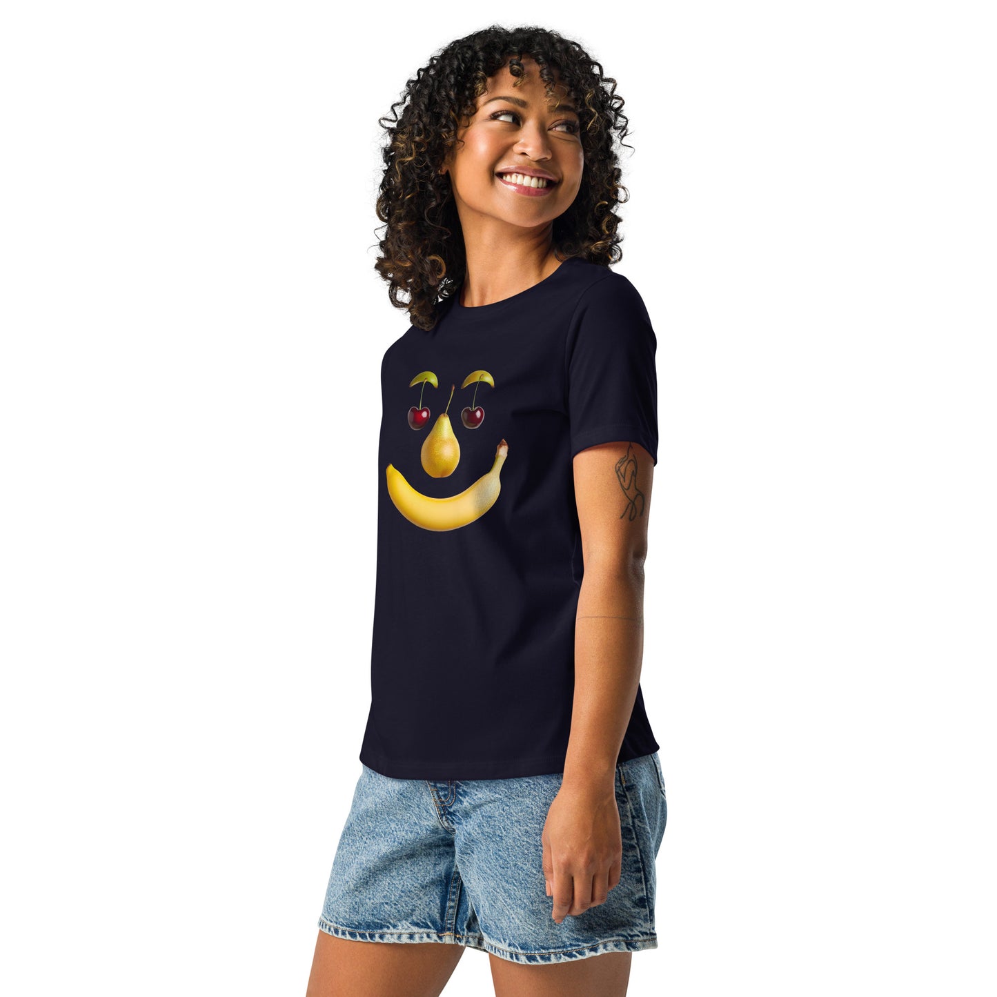 Lockeres Smiley Damen-T-Shirt 