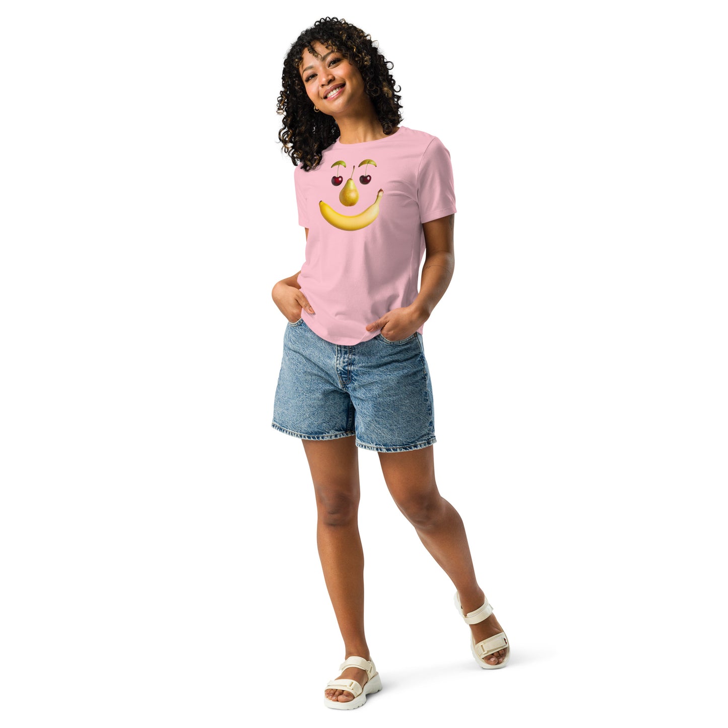 Lockeres Smiley Damen-T-Shirt 