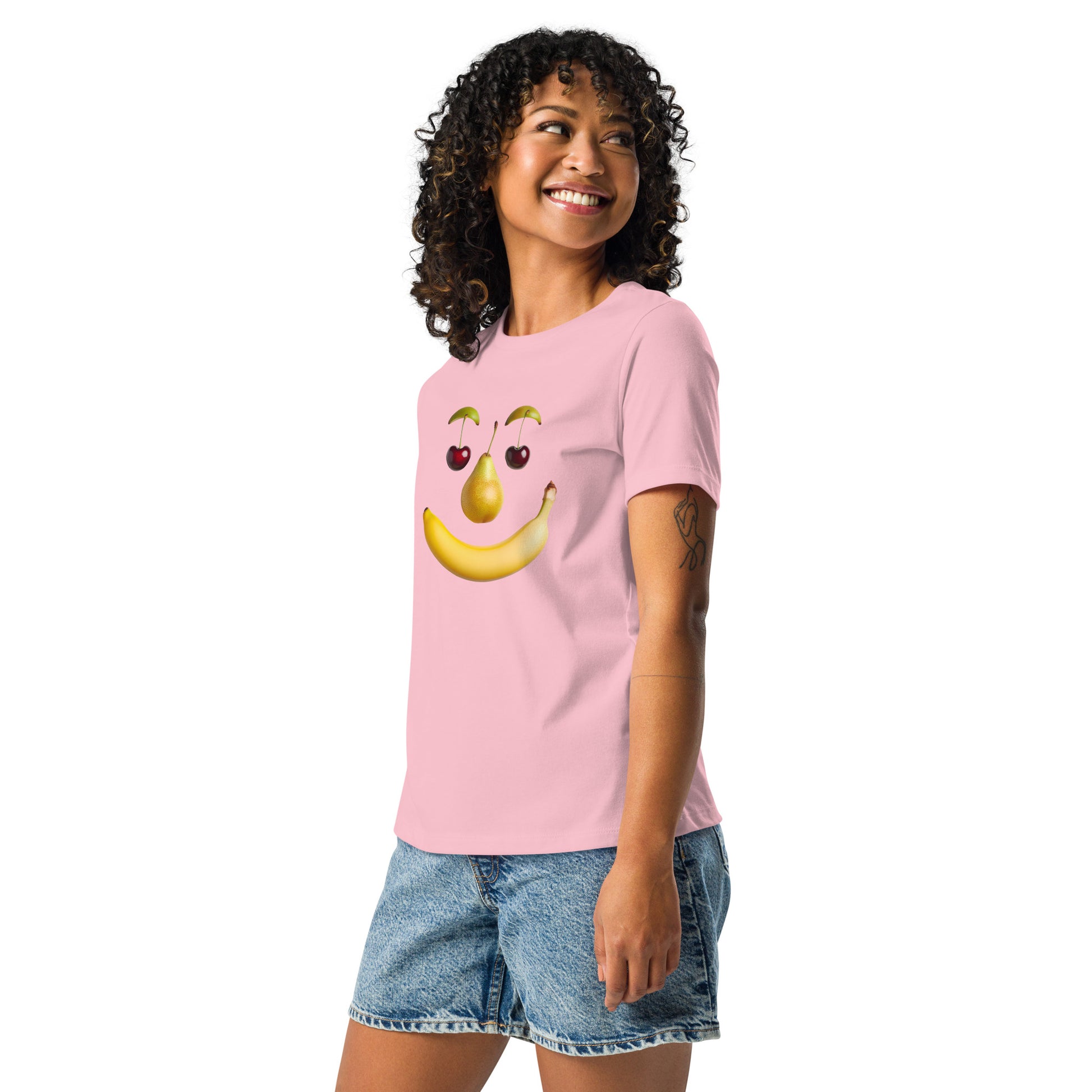 Lockeres Smiley Damen-T-Shirt 