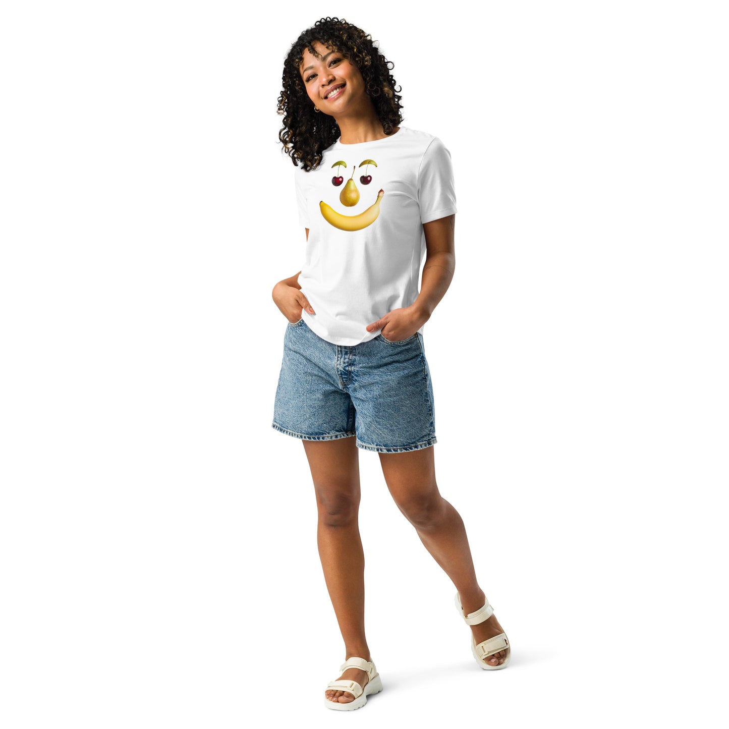 Lockeres Smiley Damen-T-Shirt 